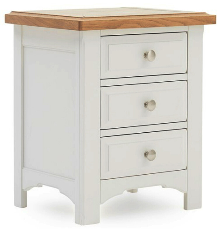 Eden Oak Bedside Locker - Light Grey | Oak