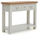 Eden Oak 3 Drawer Large Console - Light Grey | Oak