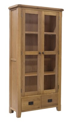 Saoirse Oak 2 Door Glass Display Cabinet