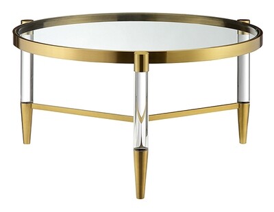 Marissa Circular Coffee Table Gold | Silver