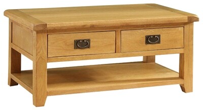 Saoirse Oak Coffee Table with 2 Drawers
