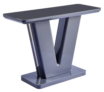 Vicenza Console Table - Dark Grey High Gloss | Light Grey High Gloss