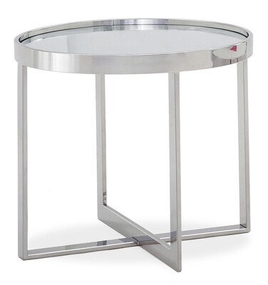 Orla Mirrored Top End Table