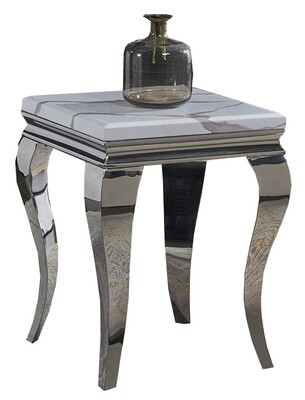 Florence Marble Top Lamp Table - Beige | Light Grey | Dark Grey
