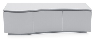Lazzaro TV Cabinet with LED - Light Grey Matt | White Gloss