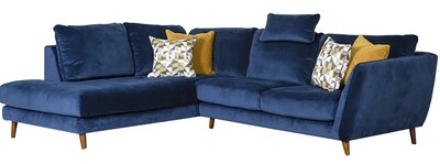 Helsinki Corner Sofa - LHF & RHF Available - Blue | Grey
