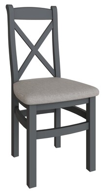 Trinity Cross Back Fabric Chair - Charcoal | Grey Fabric Trinity Cross Back Fabric Chair - Charcoal | Grey Fabric