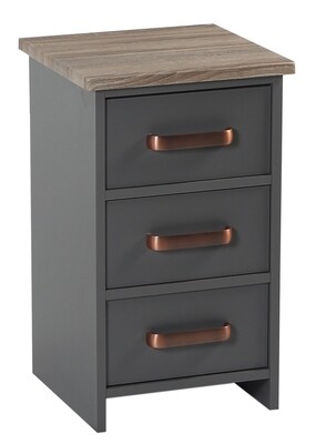 Bordeaux 3 Drawer Grey Locker -110 Bordeaux 3 Drawer Grey Locker -110