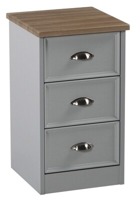 Heritage 3 Drawer Locker - Charcoal | Grey | White