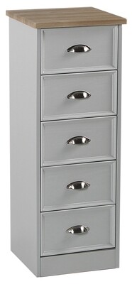 Heritage 5 Drawer Locker - Charcoal | Grey | White