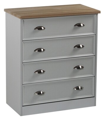 Heritage 4 Drawer Chest - Charocal | Grey | White