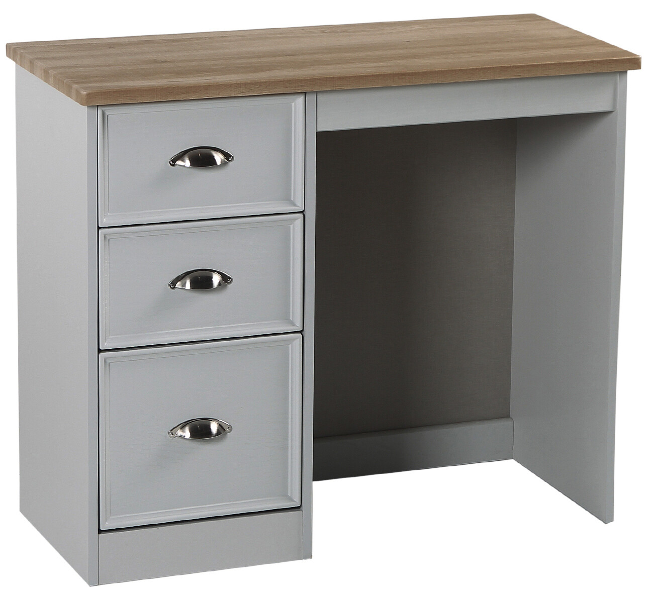 White desk sale with grey drawers