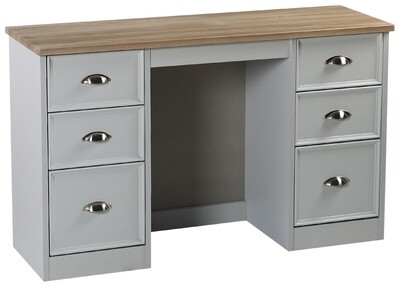 Heritage Kneehole Desk - Charcoal | Grey | White