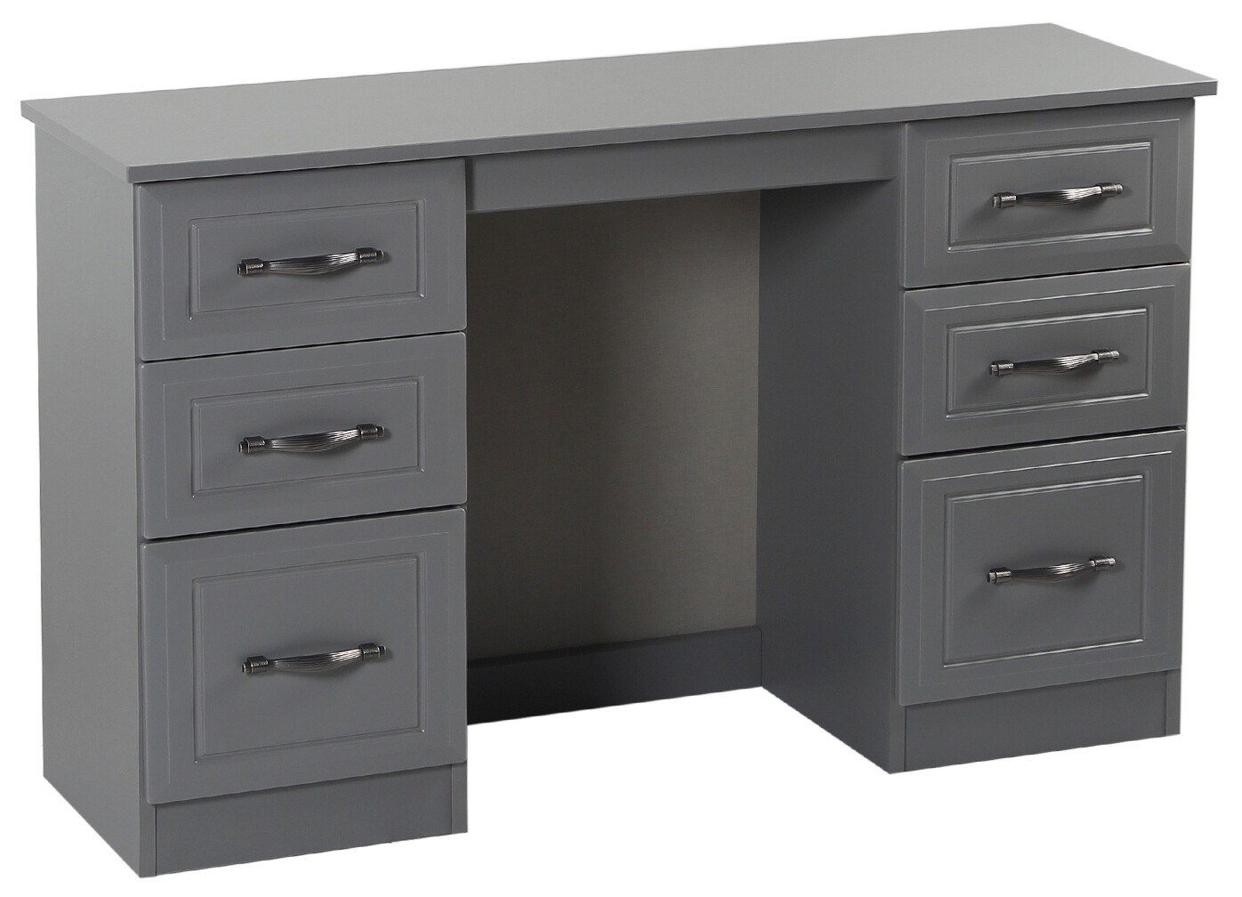Metro Kneehole Desk - Grey | White