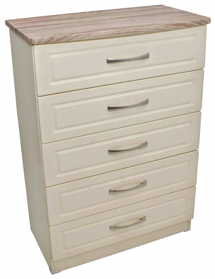 Milano 5 Drawer Chest - Cream Oak