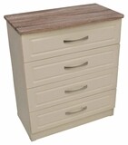 Milano 4 Drawer Chest - Cream Oak