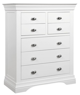 Bella 3+4 Chest of Drawers - White