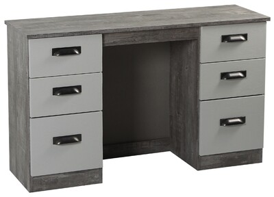 Vogue Kneehole Desk - Concrete | Light Grey