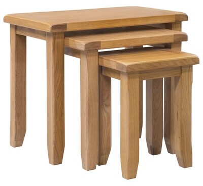 Saoirse Oak Nest of 3 Tables