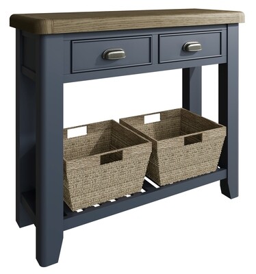 Honduras Blue Console Table - Blue | Smoked Oak Honduras Blue Console Table - Blue | Smoked Oak
