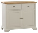 Anglia Oak Small Sideboard - Light Cream | Natural Oak