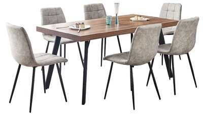 Fredrik 1.6 Metre Dining Set - Including Six Chairs