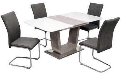 Castello Gloss 1.6m Extending Dining Set - Including 6 Chairs