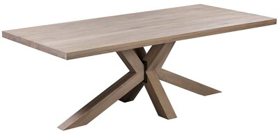 Pedersen Oak Table 2 to 2.2 Metre with Starburst Leg - Smoked Oak