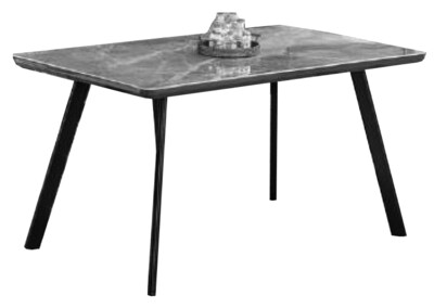 Dario Dining Table - Black | Chrome Legs