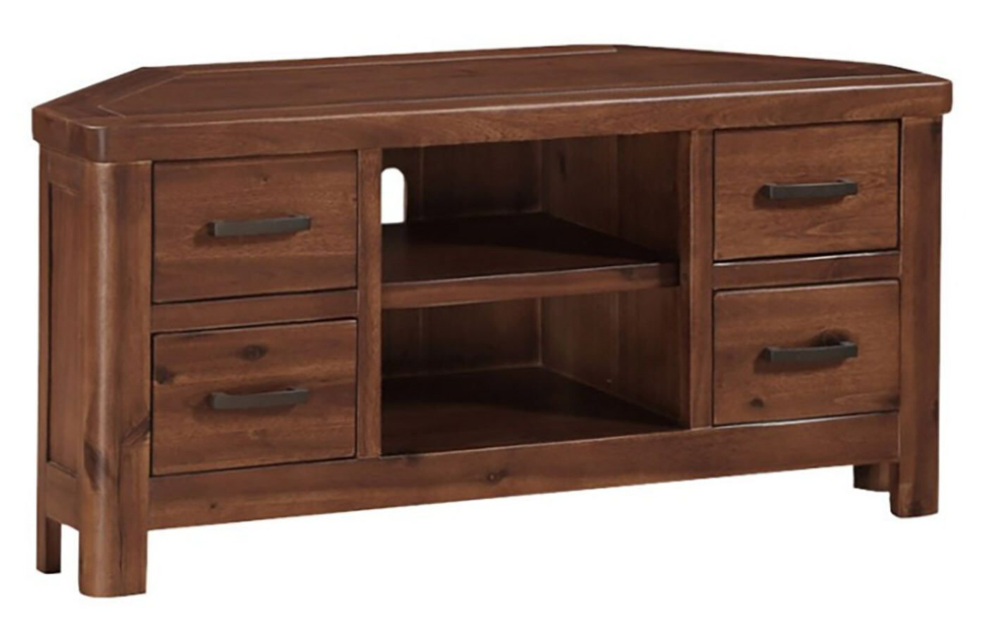 Andorra Corner TV Unit - Dark Wood