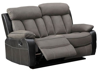 Merrion 2 Seater Reclining Sofa - Two Tone Grey