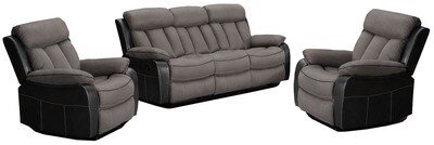 Merrion 3+1+1 Seater Reclining Sofa Set - Grey | Slate Grey