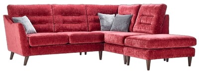 Skye Velvet Fabric Corner Sofa - Left Hand Facing | Right Hand Facing