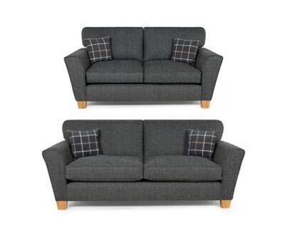 Lucy 3-2 Sofa Set - Oak | Mahogany Feet Option