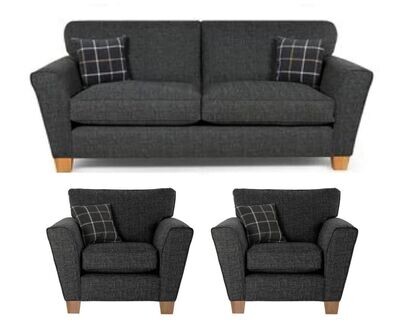 Lucy 3-1-1 Sofa Set - Oak | Mahogany Feet Option