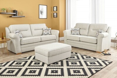 Lyanna 3 Seater Sofa - Oak Feet Lyanna 3 Seater Sofa - Oak Feet
