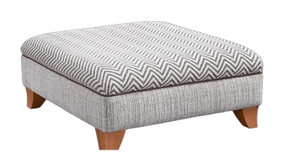 Athena Footstool - Solo Grey | Solo Marine | ​Solo Silver | Solo Taupe