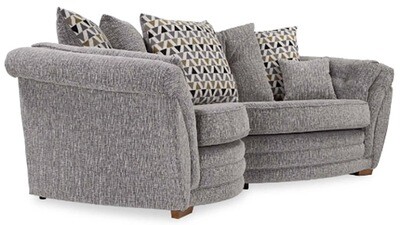 ​Isla Snuggle Corner Sofa - ​Beige | Brown | Grey | Silver