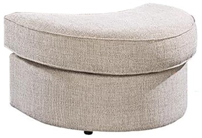 Izzy Fabric Half Moon Footstool - Nickel | Black | Beige | Chocolate