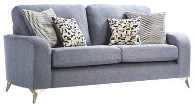 Madena 2 Seater Sofa - Brushed Chrome Feet Madena 2 Seater Sofa - Brushed Chrome Feet