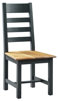 Capri Oak Solid Dining Chair - Midnight Blue | Oak