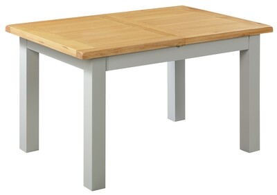 Capri Oak Extending Table 1.4 to 1.8 Metre - Mushroom Grey | Oak