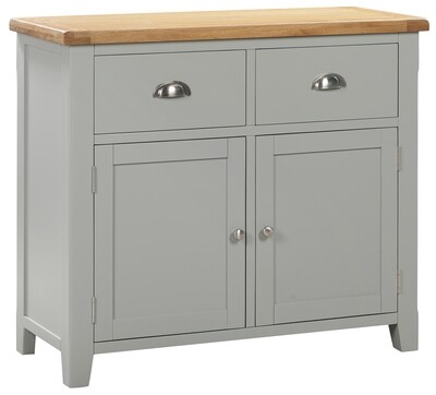 Capri Oak Small Sideboard - Mushroom Grey | Oak