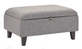 Clara Storage Stool - Gunmetal Feet