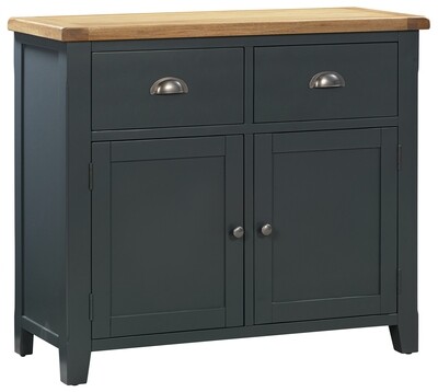 Capri Oak Small Sideboard - Midnight Blue | Oak