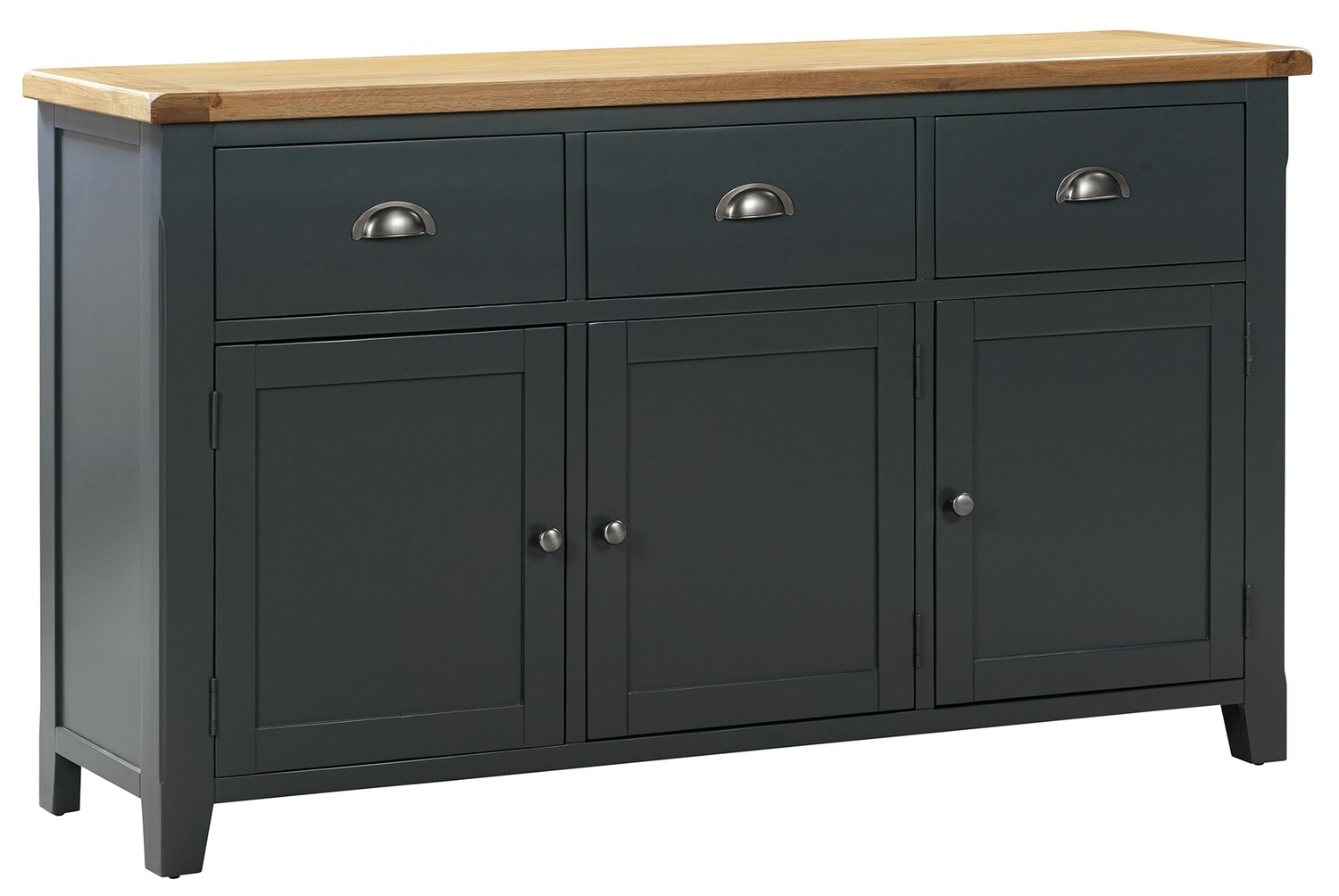 Capri Oak Large Sideboard - Midnight Blue | Oak