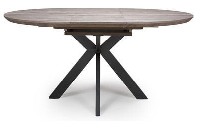 Manhattan Extending Round Dining Table - 1.2 to 1.6 Metre - Grey | Oak | Light Walnut