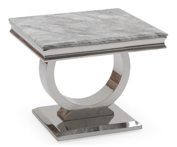 Arianna Lamp Table - Grey | Cream