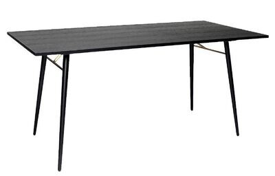 Barcelona Dining Table 1.2 and 1.6 Metre - Black &amp; Copper