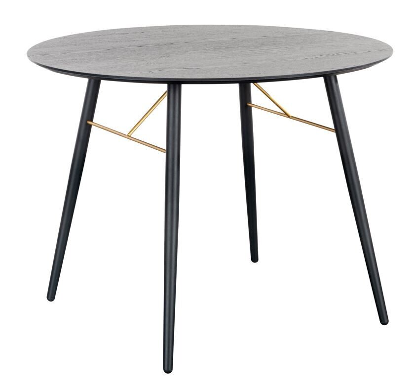 Barcelona Round Dining Table 1 Metre - Black &amp; Copper